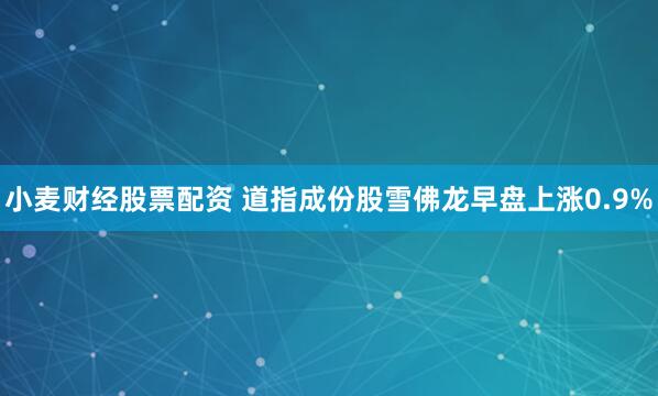 小麦财经股票配资 道指成份股雪佛龙早盘上涨0.9%